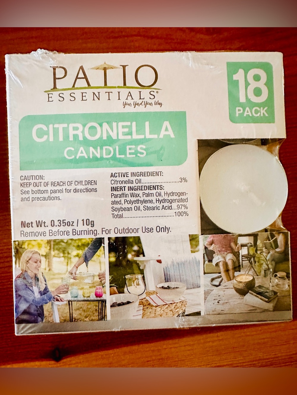 Patio Essentials Citronella Tealight Candles 18 Pack Outdoor Bulk Lot of 4 Boxes